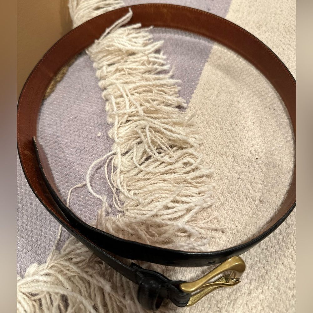 Coach Black and Brown Leather Belt 34"